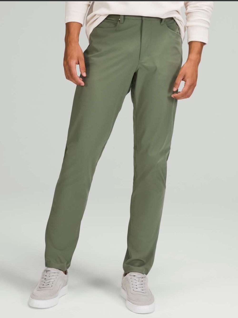 Lululemon ABC Slim-Fit 5 Pocket Pant Green Twill Size 36